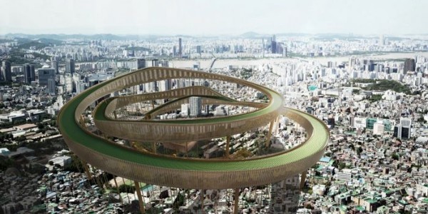 腦洞大開“首爾環(huán)路”，建筑浮于天空，進行人工光合作用