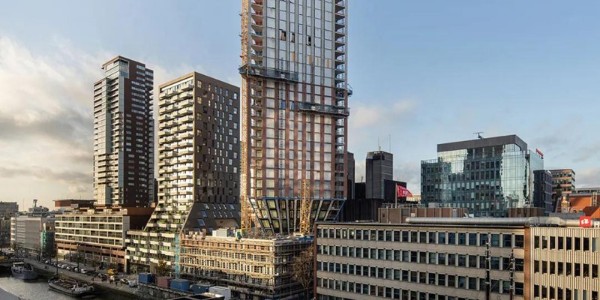 Barcode事務所荷蘭鹿特丹新住宅樓封頂，大型綠色屋頂花園連接