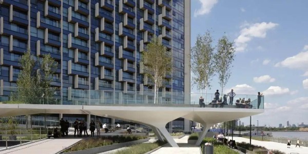 英國格林威治半島“潮汐”公共空間