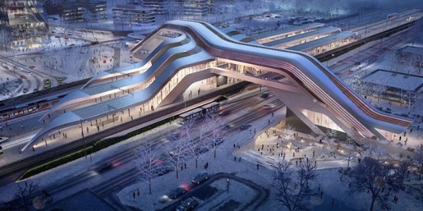 愛沙尼亞鐵路客運站開建，由扎哈事務(wù)所+Esplan合作設(shè)計