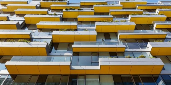 華盛頓住宅綜合體，堆疊的懸臂立面