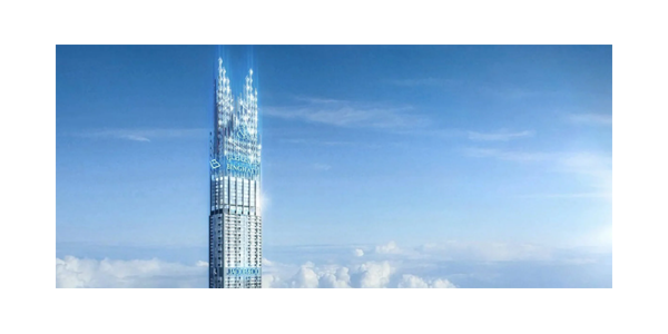 迪拜這座世界最高的住宅樓，竟然有鉆石尖頂加冕！